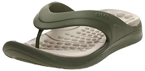 Crocs Reviva Flip, Infradito Uomo, Verde (Army Green/Cobblestone 3TQ), 41/42 EU