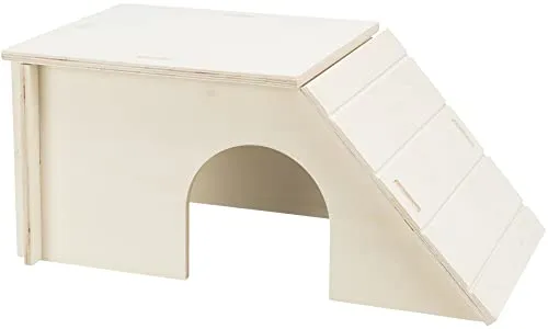 TRIXIE 'Casa per piccoli animali senza staffe e chiodi per coniglio casa Bent, sistema a incastro, coniglio, 51 × 24 × 33 cm - 61243