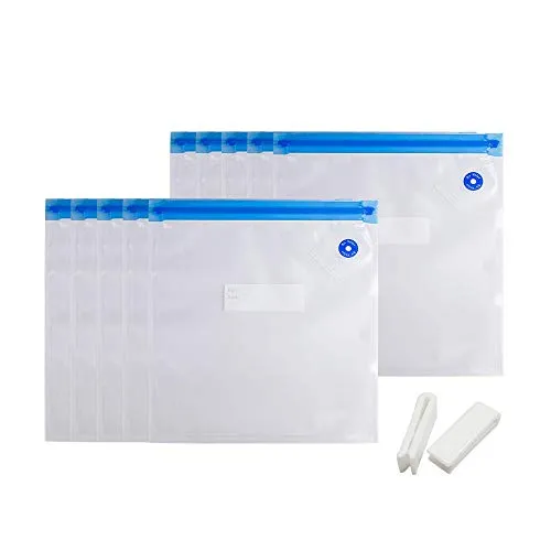 Sous Vide Bags Kit, 20 Buste sottovuoto per Alimenti BPA, Sacchetti di stoccaggio per Alimenti per sigillanti Alimentari - 2 Diverse Dimensioni, sigillate, riutilizzabili, pratiche, Portatili