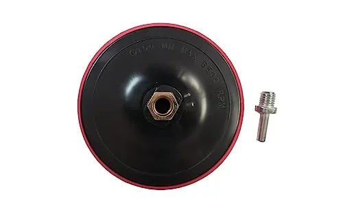 Platorello con gancio e anello M14 da 100-125-150-180 mm, con mandrino per trapano e smerigliatrice angolare 8500rpm max (150mm)