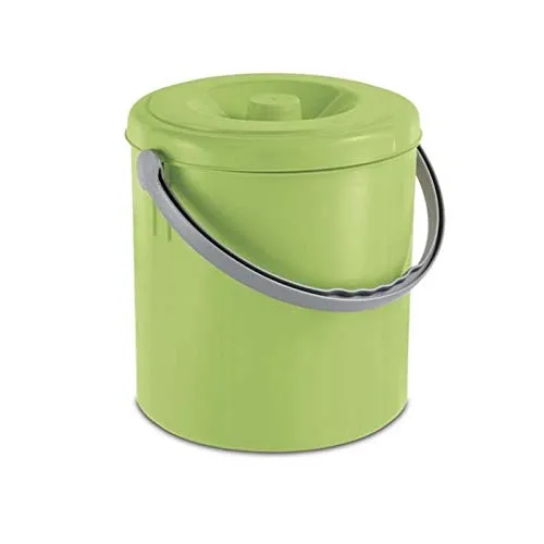 Stefanplast Verde Primavera PATTUMIERA Eureka con Coperchio LT.15, lt 15