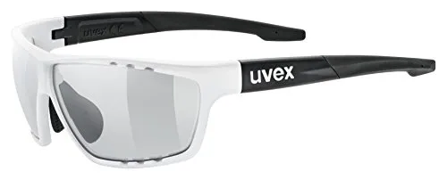 Uvex Sportstyle 706 v, Occhiali Sportivi Unisex Adulto, White Black Mat/Smoke, One Size