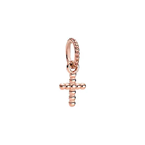 Pandora 789332C00 - Ciondolo a Forma di Croce in Lega di Metallo Placcato Oro Rosa 14 carati