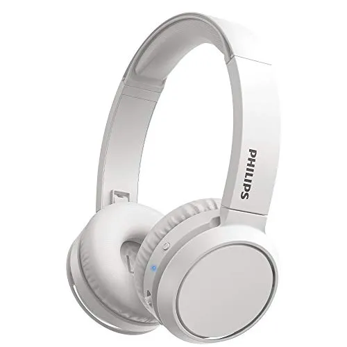 Philips H4205WT/00 Cuffie Bluetooth con Tasto Bass Boost, Bluetooth, 29 Ore di Riproduzione, Funzione Ricarica Rapida, Isolamento dai Rumori, Richiudibile, Modello 2020/2021, Bianco