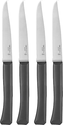 Opinel Bon Appetit+, set di coltelli da tavola, in acciaio inox, blu, M