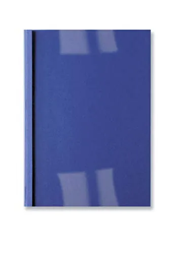GBC Copertine per Rilegatura Termica LeatherGrain, 1.5 mm, 15 Fogli di Capacità, A4, Royal Blue, Confezione da 100, IB451003