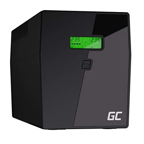 Green Cell® Gruppo di continuità UPS Potenza 1500VA (900W) 230V Alimentatore protezione da sovratensioni line interactive AVR USB/RJ45 4X Schuko Uscite con Display LCD