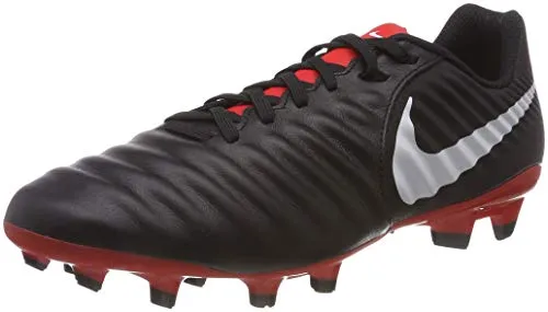 Nike Tiempo Legend VII Academy Fg, Scarpe da Ginnastica Basse Uomo, Multicolore (Black/Pure Platinum/Lt Crimson 001), 44.5 EU