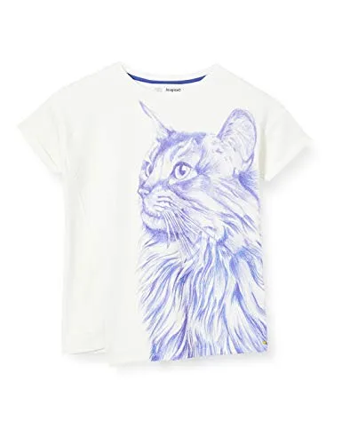 Desigual TS_Liverpool T-Shirt, Bianco (Blanco 1000), 116 (Taglia Produttore: 5/6) Bambina