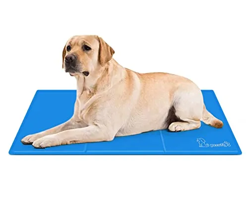 Pecute Tappetino raffreddamento cane Grandi 90*50 cm - gel non tossico - sistema di auto raffreddamento - perfetto per cani e gatti in estate