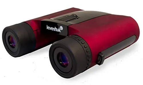 Binocolo Ultraleggero Levenhuk Rainbow 8x25, Color Rosso, Trekking, Bird Watching, Teatro Ed Eventi Sportivi, Ideale per Adulti e Ragazzi