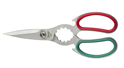 Sanelli Premana Professional Forbice Cucina, Acciaio Inossidabile, Verde/Rosso, 21.0x1.0x7.5 cm