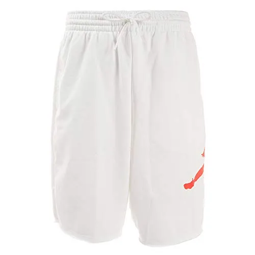 Nike Jordan Jumpman Logo, Shorts in Felpa Uomo, White/Infrared 23, S