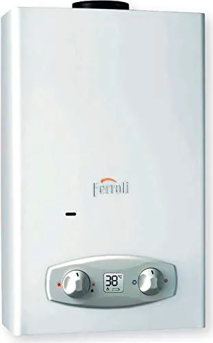 Ferroli Zefiro ECO 14 - Scaldabagno a Gas GPL 14 Lt/min, Camera Aperta Tiraggio Naturale