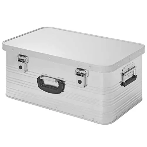 Scatola in alluminio, contenitore per il trasporto, scatola in alluminio, dimensioni: 49 litri, spessore 0,8 mm
