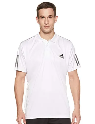 adidas Club 3STR Polo, Uomo, White/Black, L