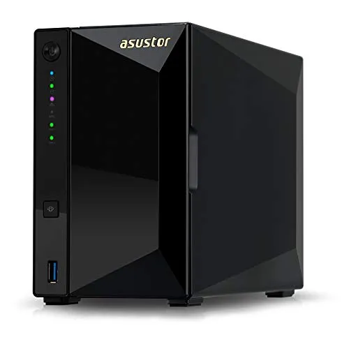 Asustor AS4002T 2-Bay 10G - Sistema NAS (1,6 GHz, processore dual-core, 2 GB di RAM, 1 x 10 G LAN, 2 x Gigabit LAN, 2 x USB 3.1