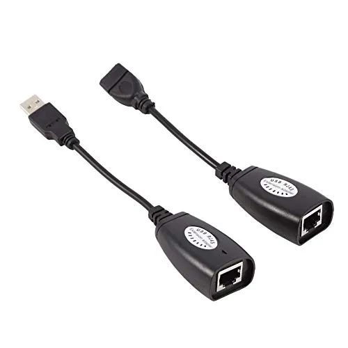 Adattatore di prolunga USB 2.0/RJ45 per Cat5/RJ45/Cat6 Ethernet USB maschio/femmina