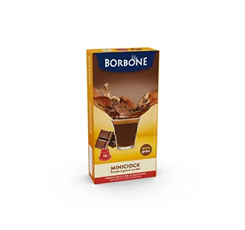 Caffè Borbone Miniciock - Bevanda al gusto di Cioccolato - 60 capsule (6 confezioni da 10) - Compatibili con le Macchine ad uso domestico Nespresso®*