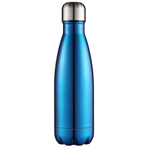 Anjoo Bottiglia Termica in Acciaio Inossidabile, Leggero e Compatto in Bottiglia Termica per Ufficio, All'aperto, Cucina, Campeggio o Sport - 350ml (Oceano Blu)