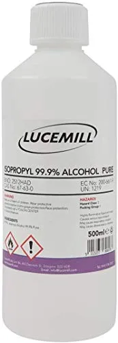 500 ml di alcool isopropilico 99.9%, puro alcool isopropilico liquido.