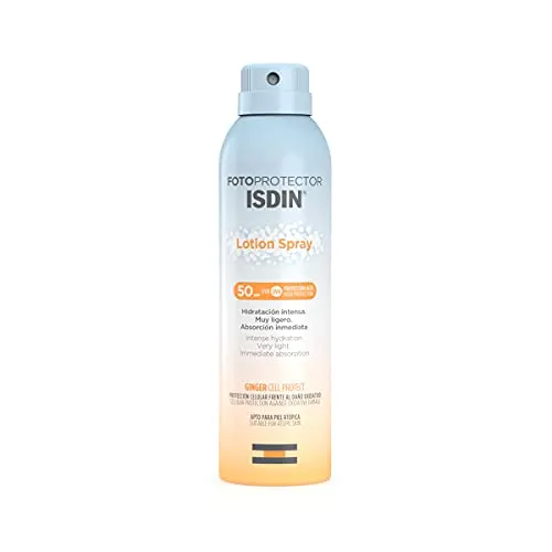 Fotoprotector ISDIN Lotion Spray SPF 50 250 ml | Fotoprotettore corpo in lozione spray | Molto idratante e assorbimento immediato | Pelle morbida e setosa