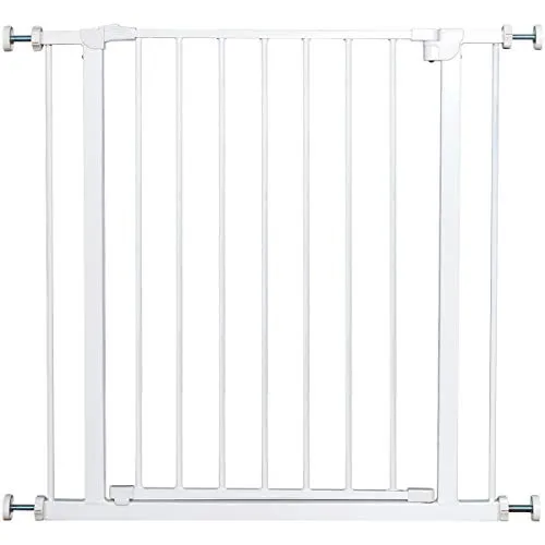 COSTWAY Cancelletto di Sicurezza per Bambini e Animali, Porte di Sicurezza per Animali Domestici, 76 x 71 cm, Bianco