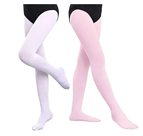 iMixCity 2 Pezzi Ragazze' Ultra Soft Balletto Danza Collant Balletto Transizione Collant Body Profes - 120 den