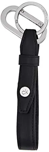 Calvin Klein Ck Panache Keyfob - Portachiavi ad anello e catena Uomo, Nero (Blackwhite Black), 1x1x1 cm (W x H L)