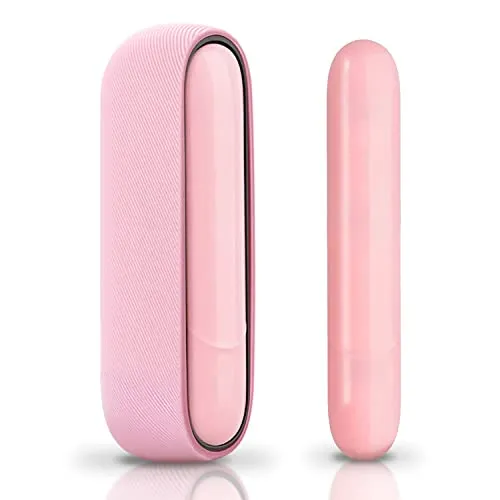 Custodia in Alta Qualità compatibile con iQos 3/3 Duo, Cover + Frontalino Magnetico, Custodia laterale magnetica, Cover di protezione in materiale morbido, borsello accessori iqos (pink)