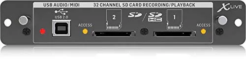 BEHRINGER X-LIVE SCHEDA DI ESPANSIONE X32 PER REC/PLAYBACK A 32 CANALI SU SD/SDHC E INTERFACCIA MIDI USB
