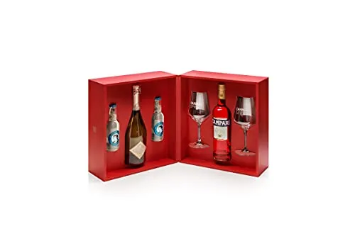 Campari Spritz - Kit Ufficiale: Bottiglia Campari 70 Cl; Prosecco Frattina 70 Cl; 2 Soda Thomas Henry 20 Cl; 2 Calici Campari Spritz