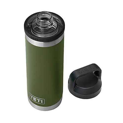 Yeti Rambler - Bottiglia da 510 ml, isolamento sottovuoto, in acciaio INOX con tappo Chug, colore: Oliva