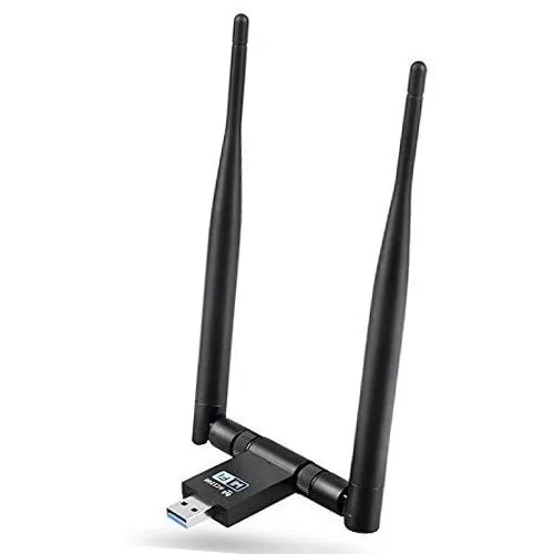 YWSS Adattatore Antenna WiFi USB, Chiavetta con Dual Band Staccabile 5dBi Antenna, 300Mbps/2.4G & 867Mbps/5.8G, USB 3.0, Wireless Adapter WiFi Dongle per Windows 10/8/7 / Vista/XP/Mac OS