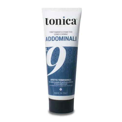TONICA N.9 CREMA ADDOMINALI UOMO DONNA crema corpo 250 ML - Tonificante - Effetto termogenico made in Italy