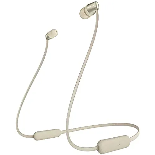 Sony WI-C310 Cuffie Wireless In-Ear, Compatibile con Google Assistant e Siri, Batteria fino a 15 Ore, Bluetooth, Oro