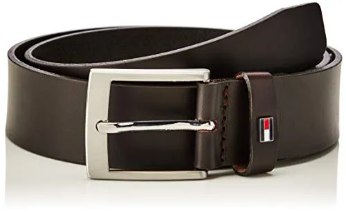 Tommy Hilfiger Adan Leather 3.5 Cintura, Marrone (Testa Di Moro 0gj), 2 (Taglia Unica: 80) Uomo
