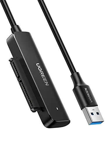 UGREEN Adattatore SATA USB 3.0 per SSD HDD 2.5" 6TB, Cavo SATA Slim 5Gbps UASP TRIM SMART, Compatibile con 870 EVO Crucial Seagate, PS4, Xbox