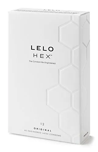 LELO HEX Preservativi Reinventati - Nuovi Profilattici ultra sottili e resistenti per sensazioni extra - Leggermente lubrificati - Confezione da 12