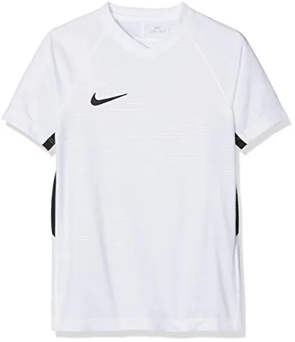 Nike Bambini Tiempo Premier Maglietta, Bambini, Bianco (white/Black), S