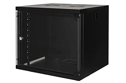 LINK LK1909UN Armadio Rack 19" 9 Unità da Muro per Reti 570 x 475 x 505 mm, Nero