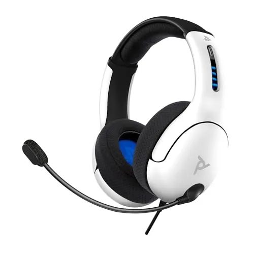 PDP Cuffie con Cavo LVL50 per Sony Playstation 4 & 5, Wired, Bianco
