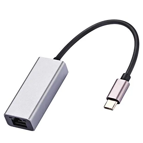 Yizhet Adattatore USB-C a Ethernet Adattatore di Rete da Tipo C Porta RJ45 a Gigabit Ethernet LAN 1000 Mbps per MacBook PRO, dell XPS 13 15, Google ChromeBook Pixel