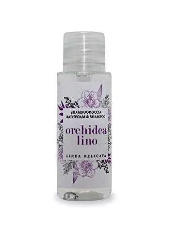 Shampoo doccia, cortesia hotel, b&b, 100 flaconi da 30ml fragranza Orchidea & Lino