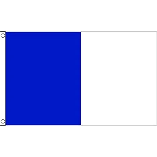 AZ FLAG Bandiera Blu E Bianco 150x90cm - Bandiera AZZURA E Bianca 90 x 150 cm