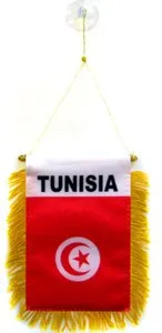 AZ FLAG Gagliardetto Tunisia 15x10cm con Ventosa - BANDIERINA per Auto TUNISINA 10 x 15 cm
