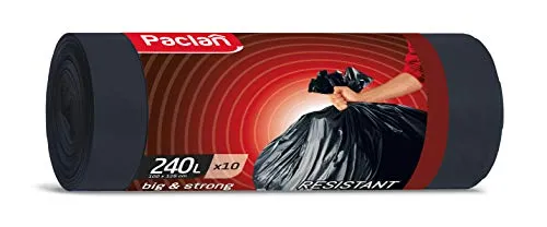 Paclan - Sacchi per rifiuti, 10 x 240 l, 10 pezzi