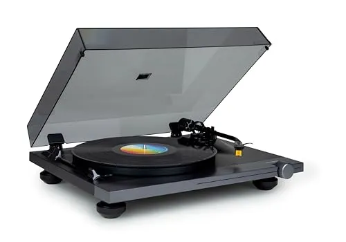 THOMSON TT700 - Platine vinyle premium 33 et 45 tours - Tete de lecture AT91 Audio Technica - Antiskating - Noire