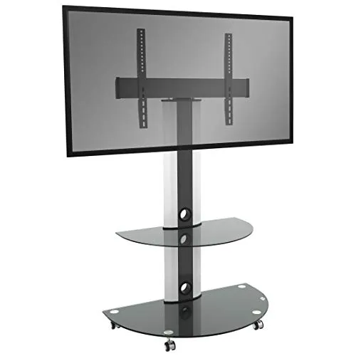 RICOO Supporto TV da Pavimento FS0502 Televisore 30-65" (76-165 cm) Staffa Girevole Piedistallo Televisione LED/LCD/Curvo VESA 300 x 200-600 x 400