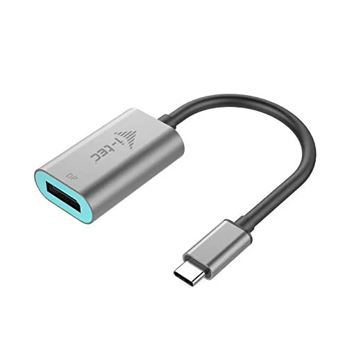i-tec USB-C a DisplayPort Metal Adattatore 1x Display Port 4K 60Hz per Windows MacOS ChromeOS Thunderbolt 3 Compatibile